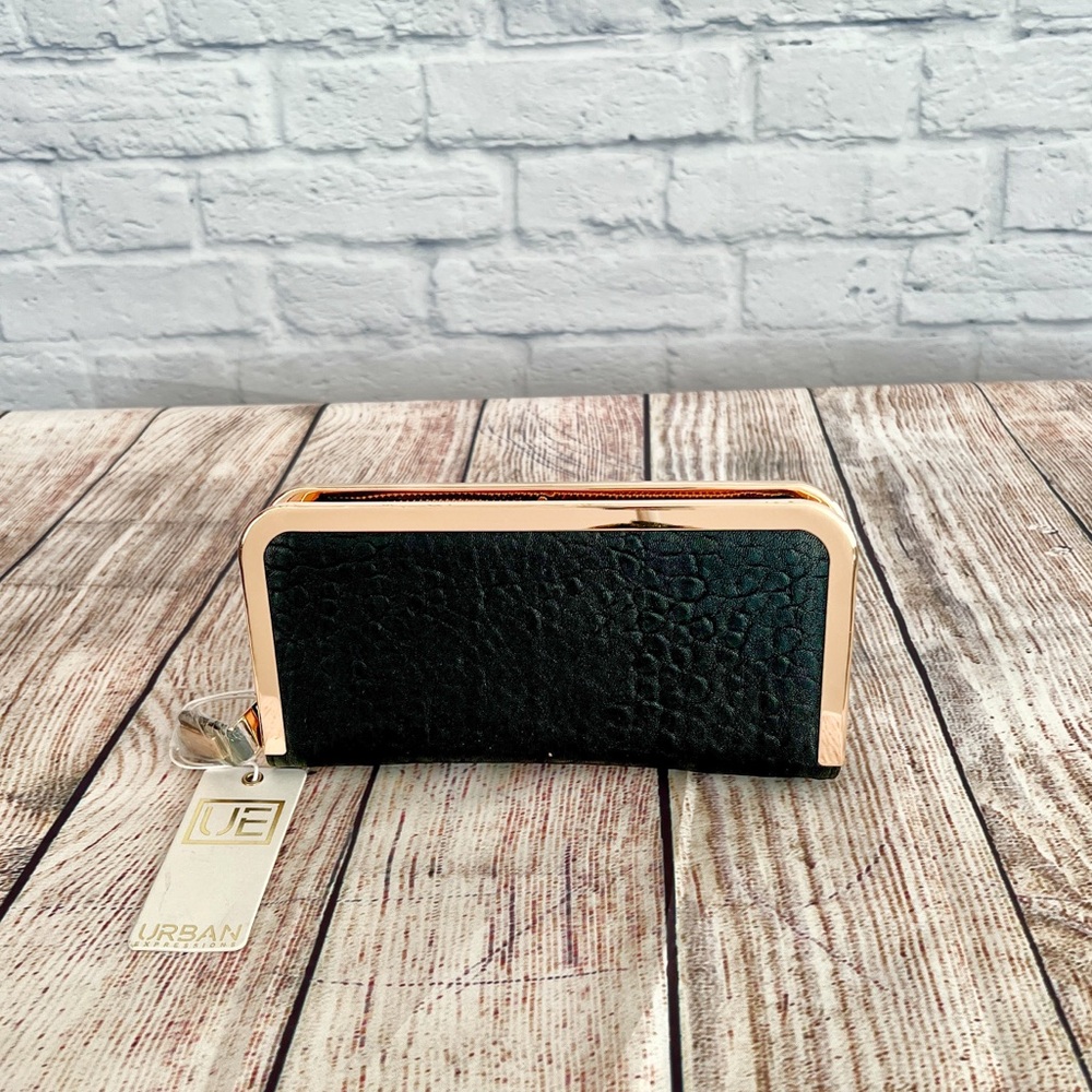 New Urban Expressions Zip Clutch Wallet Vegan Leather